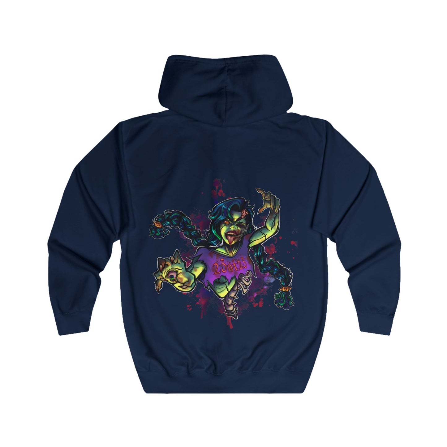 Zombie Girl Full Zip Hoodie