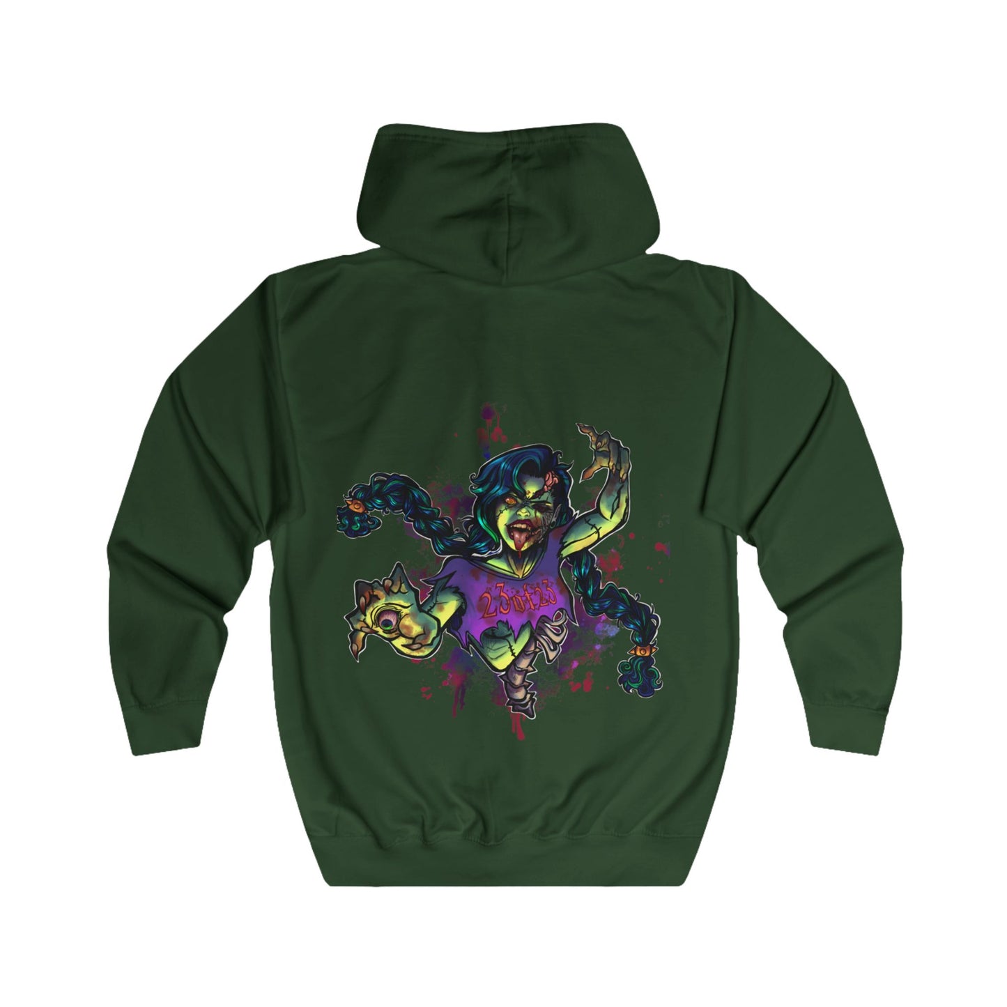 Zombie Girl Full Zip Hoodie